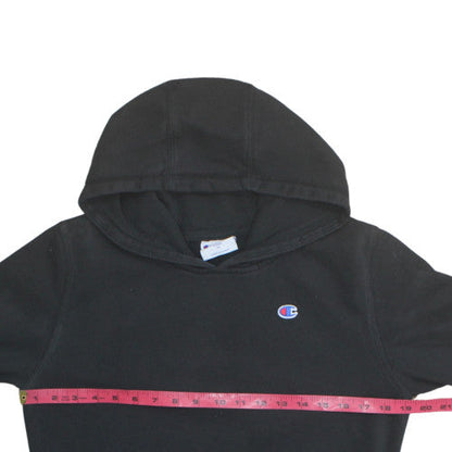 Champion Boys Black Pullover Hoodie Youth 16 Embroidered Logo Cotton Blend