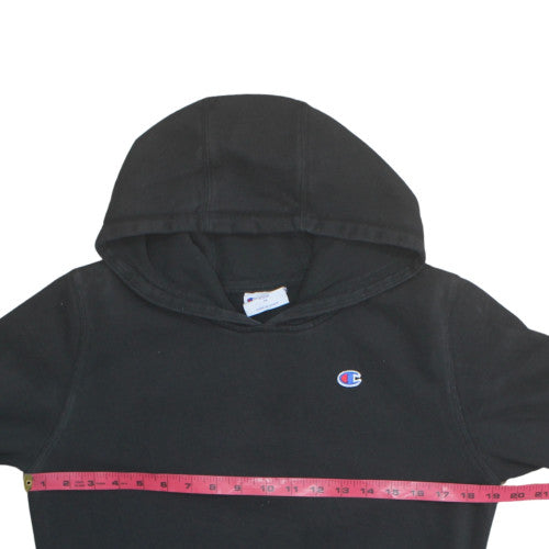Champion Boys Black Pullover Hoodie Youth 16 Embroidered Logo Cotton Blend