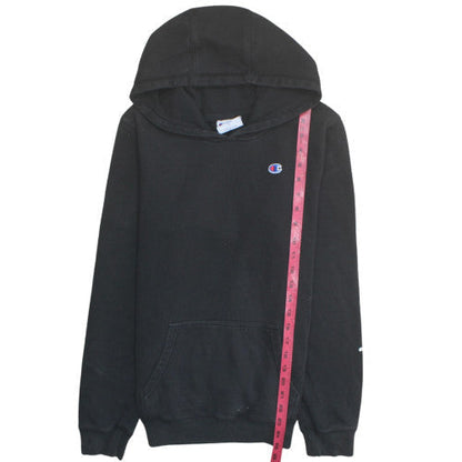 Champion Boys Black Pullover Hoodie Youth 16 Embroidered Logo Cotton Blend