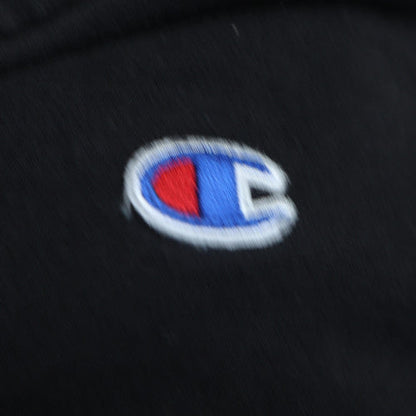 Champion Boys Black Pullover Hoodie Youth 16 Embroidered Logo Cotton Blend