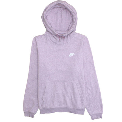 Nike Women Purple Pullover Hoodie L Cotton Blend Casual