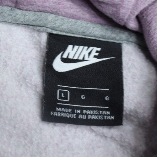 Nike Women Purple Pullover Hoodie L Cotton Blend Casual