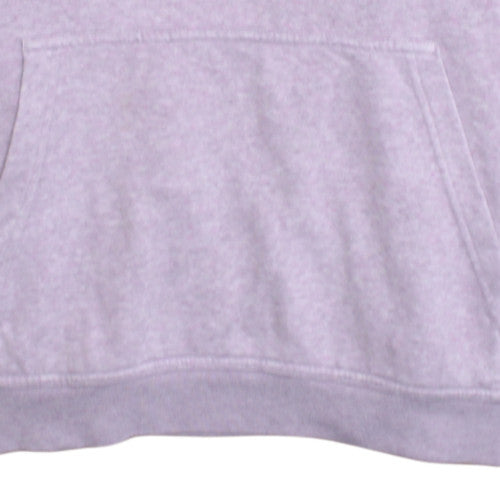 Nike Women Purple Pullover Hoodie L Cotton Blend Casual