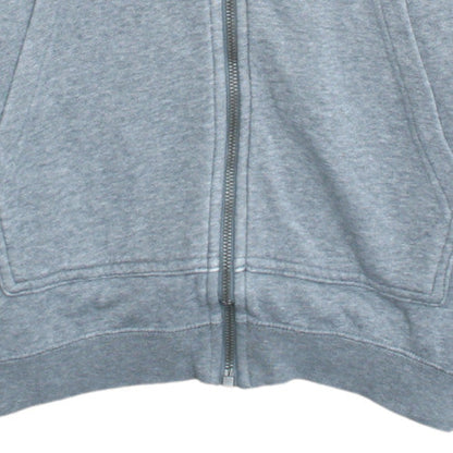 Nike Women Grey Full Zip Hoodie Medium Fleece Logo Sweatshirt