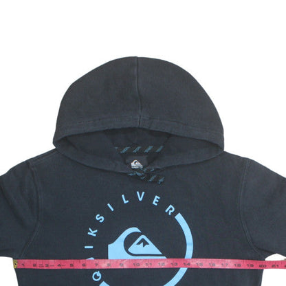 Quiksilver Men’s Black Pullover Hoodie Small Regular Fit Surf Style
