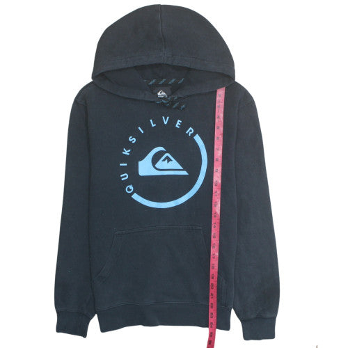 Quiksilver Men’s Black Pullover Hoodie Small Regular Fit Surf Style