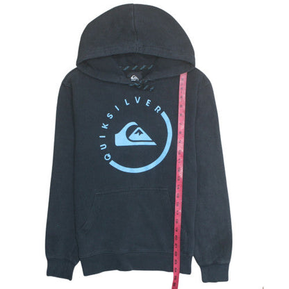 Quiksilver Men’s Black Pullover Hoodie Small Regular Fit Surf Style