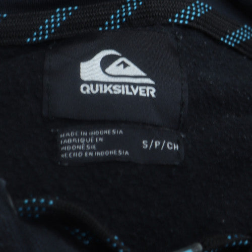Quiksilver Men’s Black Pullover Hoodie Small Regular Fit Surf Style