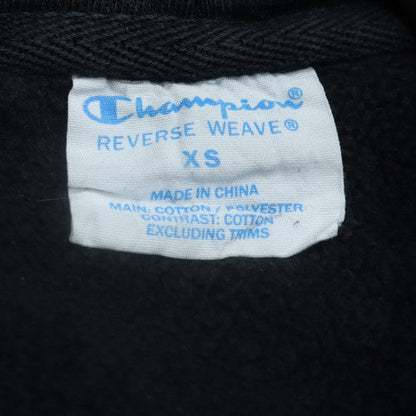 Champion Mens Black XS Fleece Hooded Sweatshirt Pullover