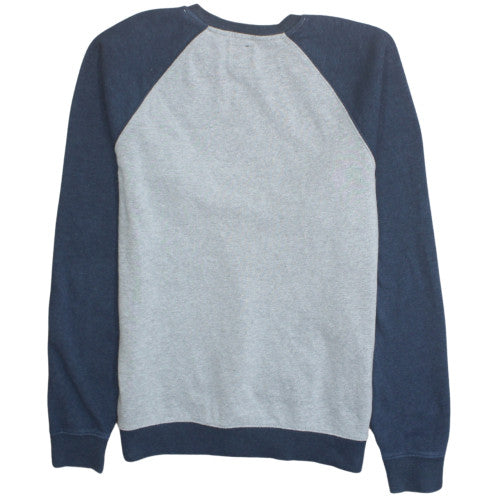 Vans Mens Grey Blue Pullover Sweatshirt Medium Crew Neck Regular Fit
