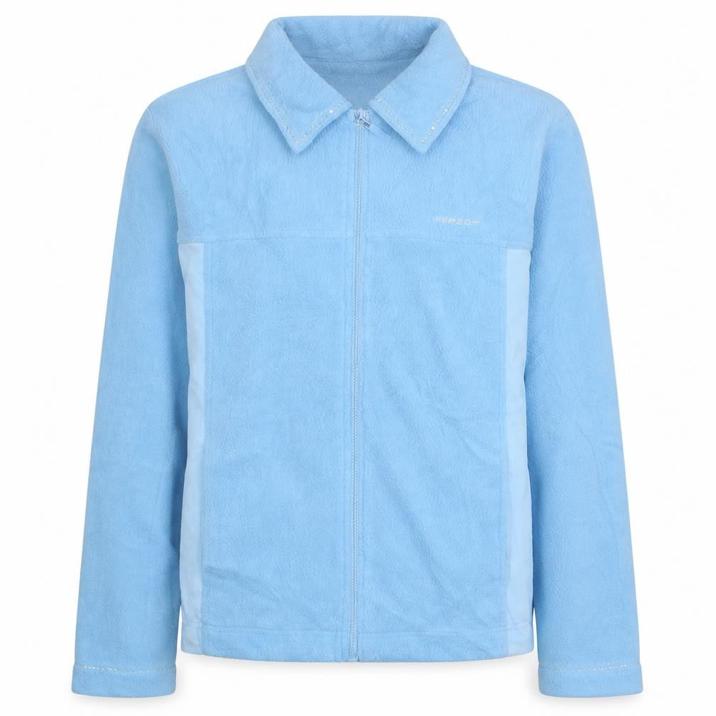Reebok Womens Blue Fleece Full Zip Jacket Size M Lightweight