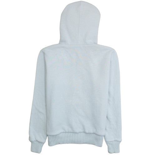 Tommy Hilfiger Women Light Blue Full Zip Hoodie Size M Fleece Lined