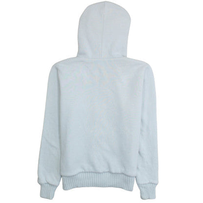 Tommy Hilfiger Women Light Blue Full Zip Hoodie Size M Fleece Lined