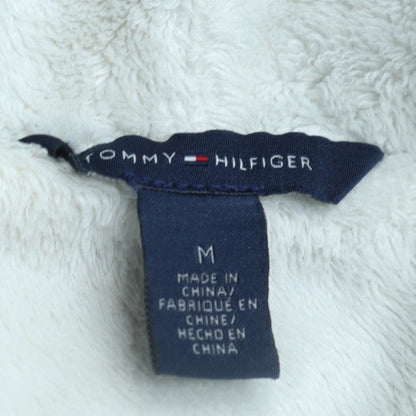 Tommy Hilfiger Women Light Blue Full Zip Hoodie Size M Fleece Lined