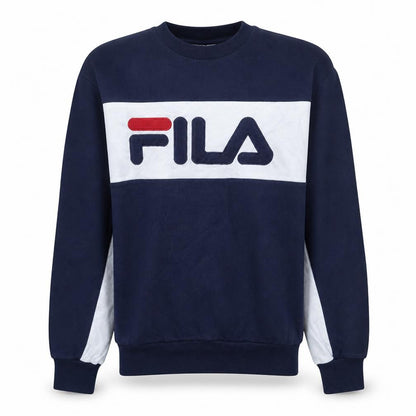 Fila Men's Blue Crew Neck Logo Sweatshirt Size S