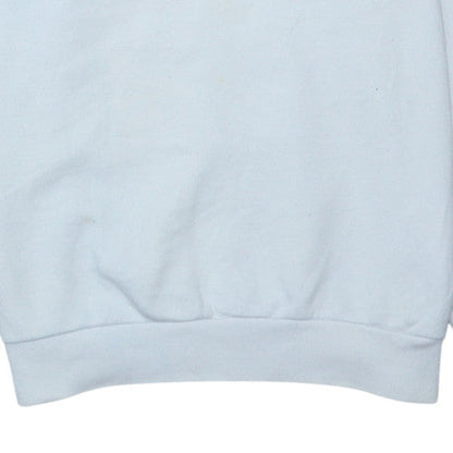 Adidas Men's White Logo Crew Neck Fleece Sweatshirt Size M