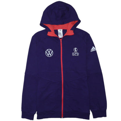 Adidas Men's Blue Full Zip Hoodie L Sports Football Euro 2022