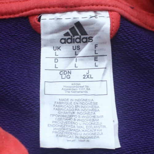 Adidas Men's Blue Full Zip Hoodie L Sports Football Euro 2022