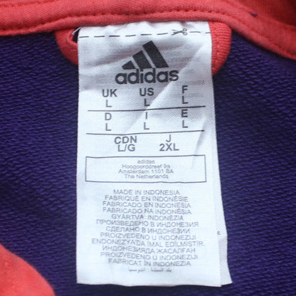 Adidas Men's Blue Full Zip Hoodie L Sports Football Euro 2022