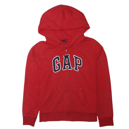 GAP Men Red Full Zip Hoodie XL Fleece Sweatshirt Logo