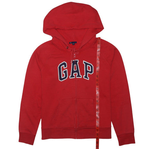 GAP Men Red Full Zip Hoodie XL Fleece Sweatshirt Logo