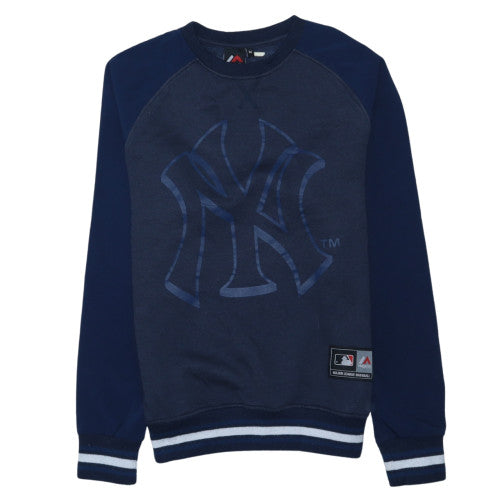 Majestic Athletic Men’s Blue Crew Neck Pullover Sweatshirt M