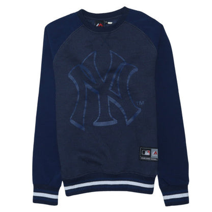 Majestic Athletic Men’s Blue Crew Neck Pullover Sweatshirt M