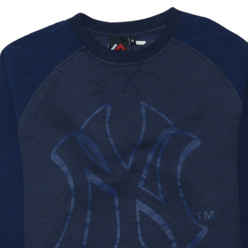 Majestic Athletic Men’s Blue Crew Neck Pullover Sweatshirt M