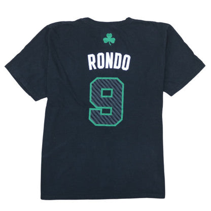 Adidas Men's Black Boston Celtics Rondo #9 Graphic T-Shirt XL