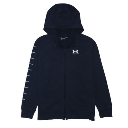 Under Armour Men's Black Full Zip Hoodie Size M Relaxed Fit Sportswear