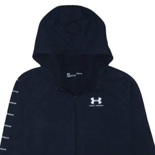 Under Armour Men's Black Full Zip Hoodie Size M Relaxed Fit Sportswear