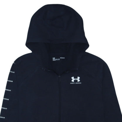 Under Armour Men's Black Full Zip Hoodie Size M Relaxed Fit Sportswear
