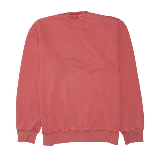 Adidas Mens Pink Crew Neck Pullover Sweatshirt Size M Regular Fit