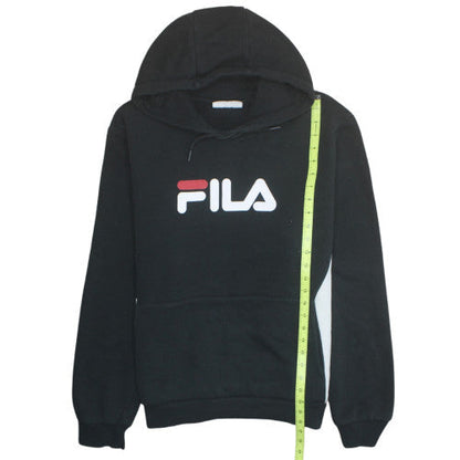 FILA Womens Black XXL Pullover Hoodie Logo Print Casual Sweatshirt