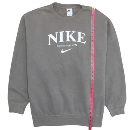 Nike Womens Grey Crew Neck Pullover Sweatshirt Size L