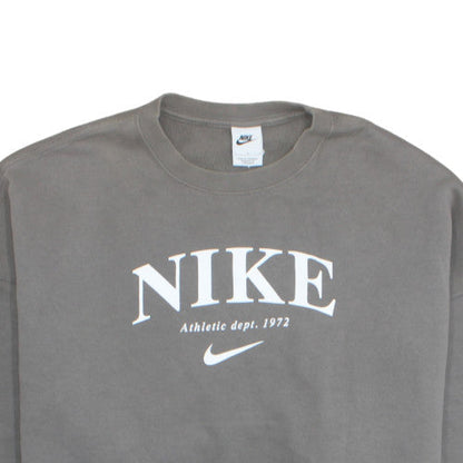 Nike Womens Grey Crew Neck Pullover Sweatshirt Size L