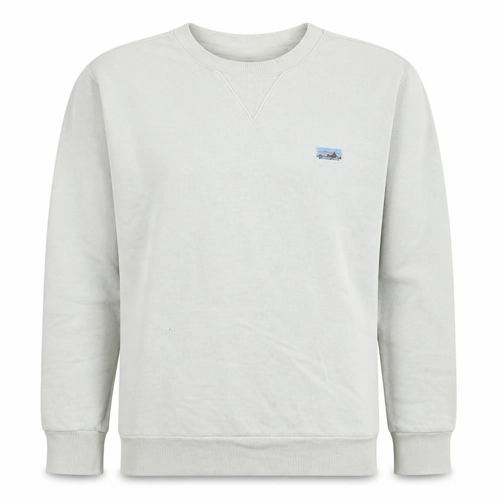 Patagonia Men's White M Regular Fit Organic Cotton Pullover Sweatshirt