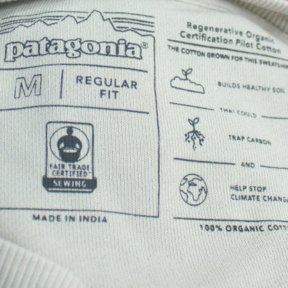 Patagonia Men's White M Regular Fit Organic Cotton Pullover Sweatshirt