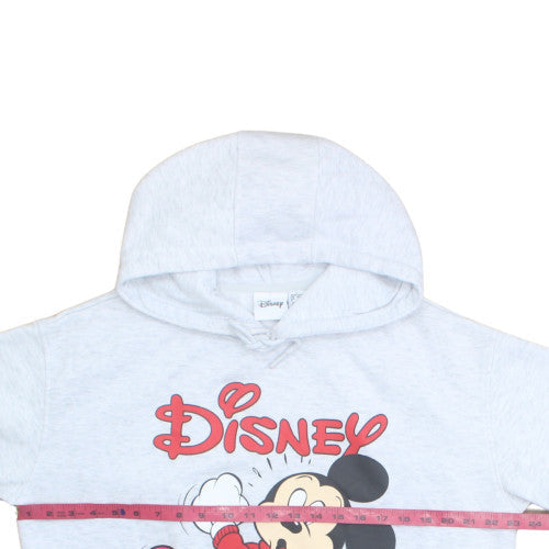 Disney Womens Grey Hoodie Size 14/16 Mickey Mouse Graphic Pullover