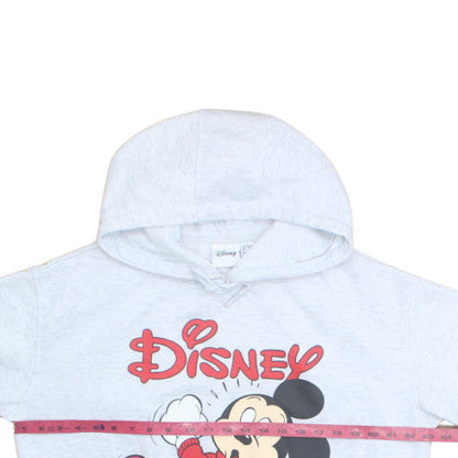 Disney Womens Grey Hoodie Size 14/16 Mickey Mouse Graphic Pullover