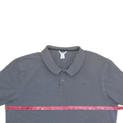Calvin Klein Men's Grey 2XL Cotton Polo Shirt