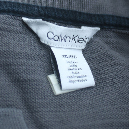 Calvin Klein Men's Grey 2XL Cotton Polo Shirt