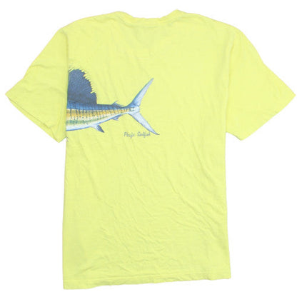 Nautica Men's Yellow Sailfish Graphic 2XL Cotton Crew Neck T-Shirt