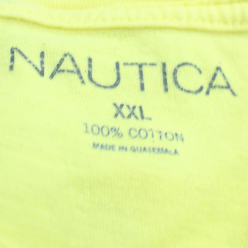 Nautica Men's Yellow Sailfish Graphic 2XL Cotton Crew Neck T-Shirt