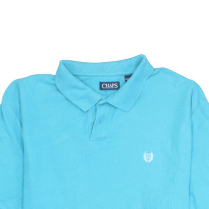 Chaps Men's Blue 2XL Regular Fit Cotton Polo Shirt
