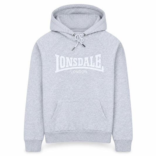 Lonsdale London Women's Grey Pullover Hoodie Size 6 Cotton Blend