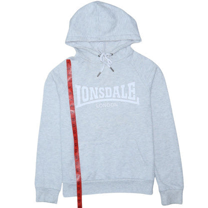 Lonsdale London Women's Grey Pullover Hoodie Size 6 Cotton Blend
