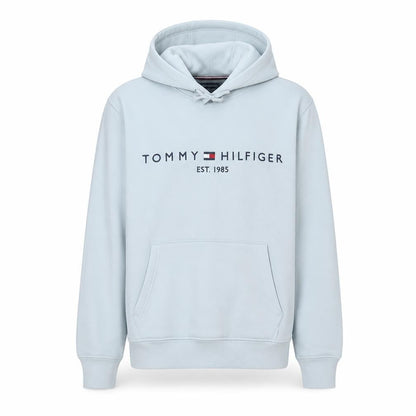 Tommy Hilfiger Men’s White Pullover Hoodie M Cotton Blend Logo Style