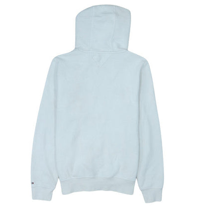 Tommy Hilfiger Men’s White Pullover Hoodie M Cotton Blend Logo Style