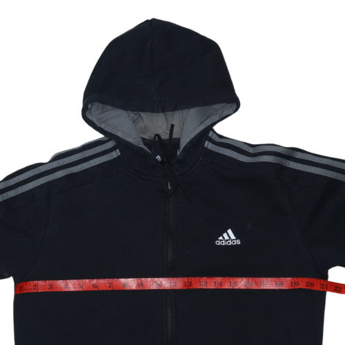 Adidas Men's Black Full Zip Hoodie Size L Sportswear Fleece